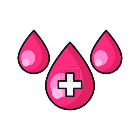 Ilustración de Gotas de sangre icono, vector ilustración diseño simple - Imagen libre de derechos