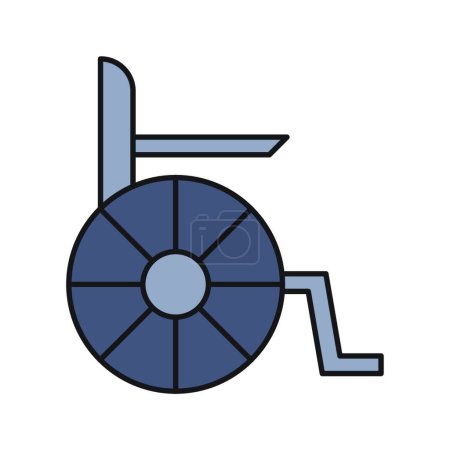 Téléchargez les illustrations : Icône en fauteuil roulant, illustration vectorielle design simple - en licence libre de droit
