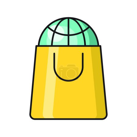 Illustration for Global icon, vector illustration simple design - Royalty Free Image