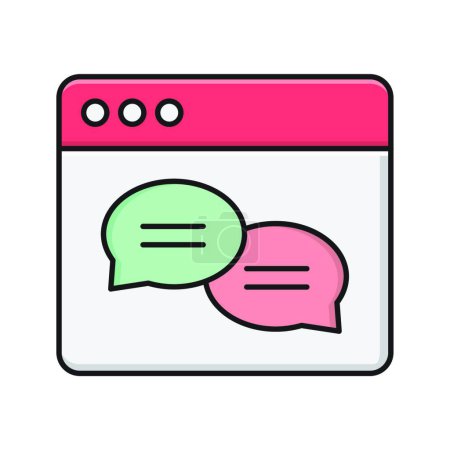 Illustration for Chat icon, vector illustration - Royalty Free Image
