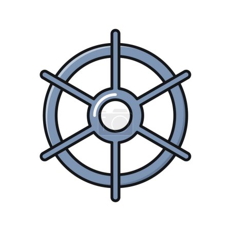 Illustration for Ferris wheel icon, vector illustration simple design - Royalty Free Image
