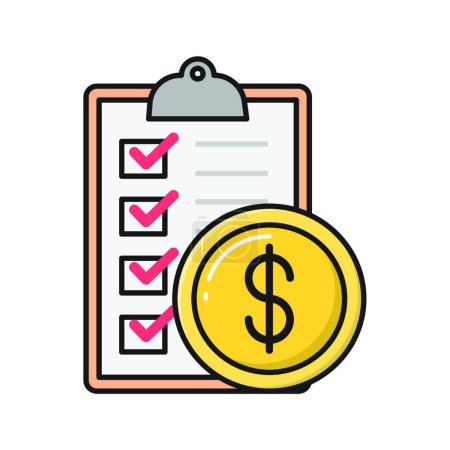 Illustration for Invoice icon, vector illustration - Royalty Free Image