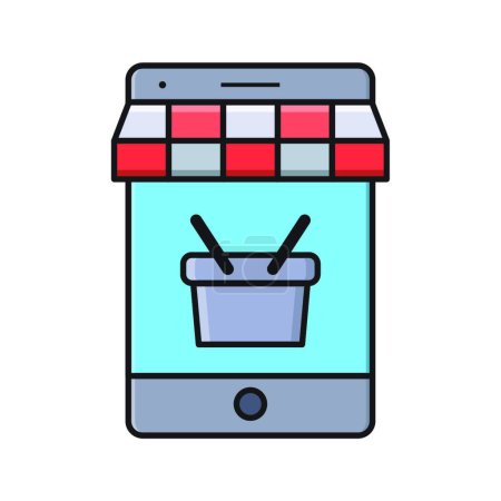 Illustration for Shopping store icon vector illustration - Royalty Free Image