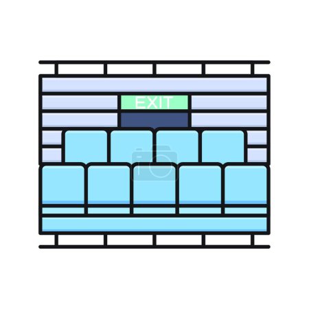 Illustration for Stadium exit icon vector illustration - Royalty Free Image