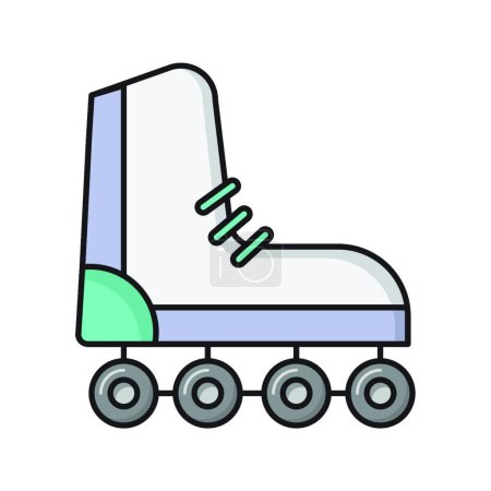 Illustration for Roller skating icon vector illustration - Royalty Free Image