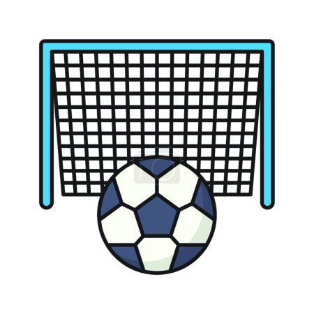 Téléchargez les illustrations : Icône de football, illustration vectorielle - en licence libre de droit