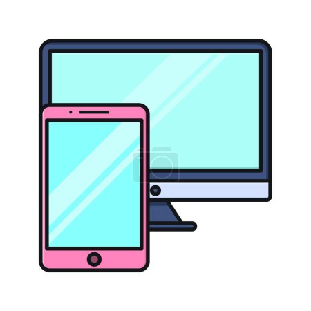 Illustration for Devices icon vector illustration - Royalty Free Image