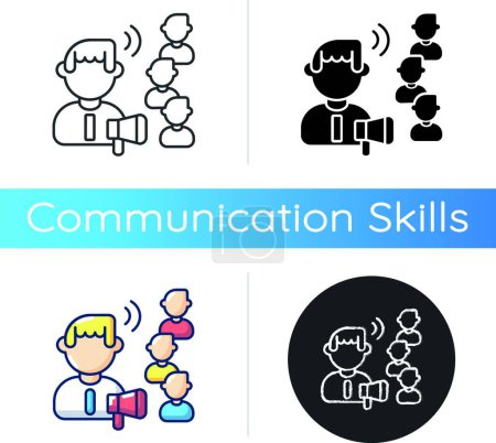 Illustration for "Influencing skills  flat icon, vector illustration" - Royalty Free Image