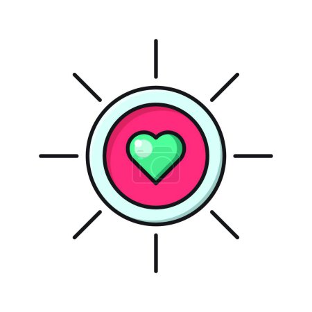 Ilustración de Icono del corazón, ilustración vectorial - Imagen libre de derechos