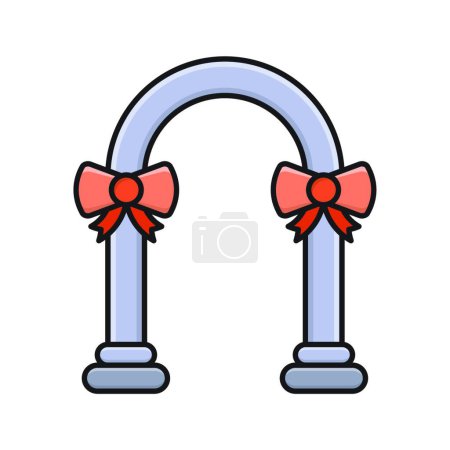 Illustration for Wedding arch icon vector illustration - Royalty Free Image