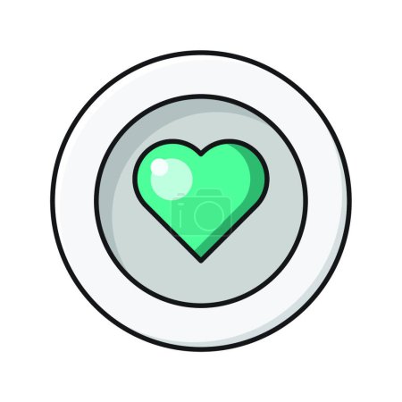 Téléchargez les illustrations : Icône de coeur, illustration vectorielle - en licence libre de droit