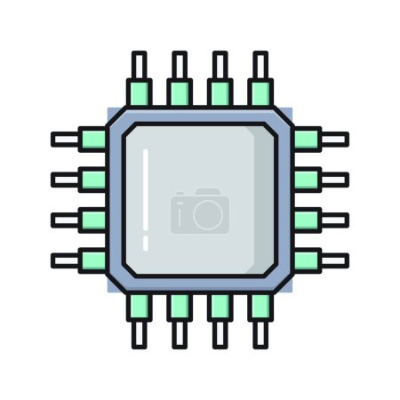 Illustration for Motherboard icon vector illustration - Royalty Free Image