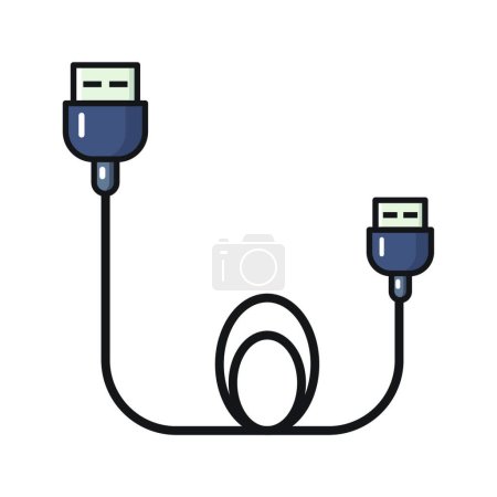 Ilustración de Icono de cable, ilustración vectorial - Imagen libre de derechos