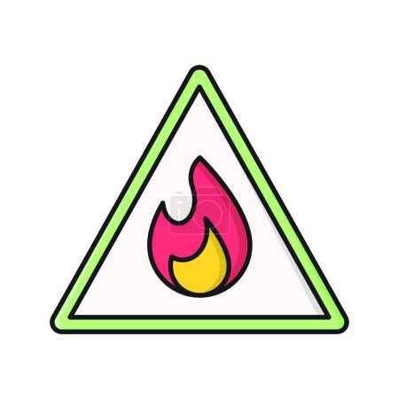 Ilustración de Icono de advertencia vector ilustración - Imagen libre de derechos