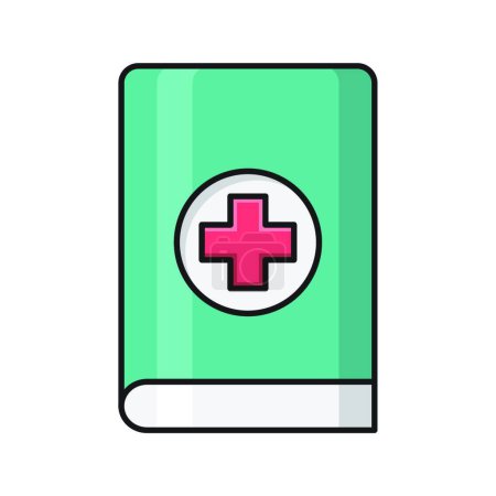 Illustration for Medical book icon vector illustration - Royalty Free Image