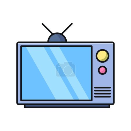 Téléchargez les illustrations : Icône de télévision, illustration vectorielle - en licence libre de droit