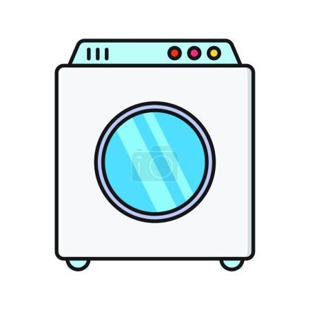 Illustration for Washing machine icon vector illustration - Royalty Free Image