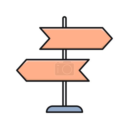 Illustration for Guidepost  web icon vector illustration - Royalty Free Image