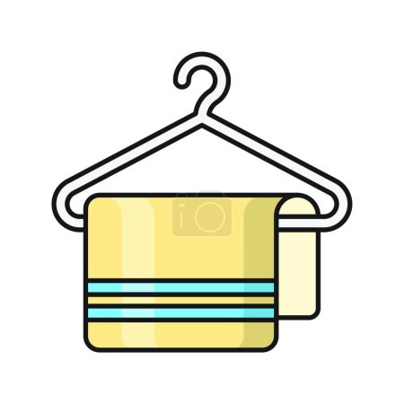 Illustration for "bath towel  " web icon vector illustration - Royalty Free Image
