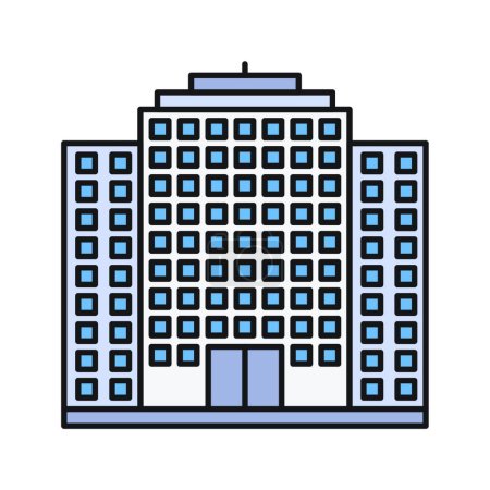 Ilustración de Icono del hotel, ilustración vectorial - Imagen libre de derechos