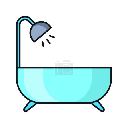 Illustration for Tub icon, vector illustration - Royalty Free Image