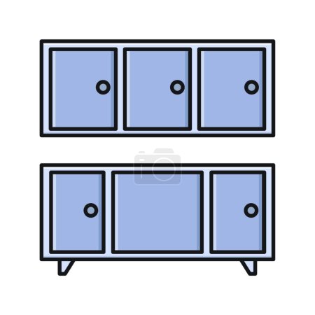 Illustration for Cabinets icon, vector illustration - Royalty Free Image