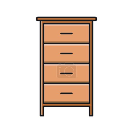 Illustration for Cabinet icon, vector illustration - Royalty Free Image