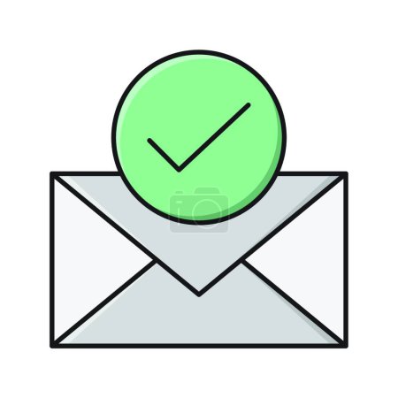 Ilustración de Enviar mensaje icono vector ilustración - Imagen libre de derechos