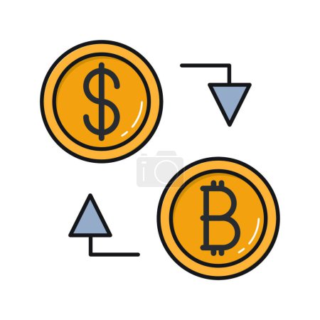 Ilustración de Icono de cambio de dinero vector ilustración - Imagen libre de derechos