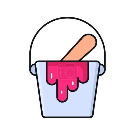 Illustration for Bucket web icon vector illustration - Royalty Free Image