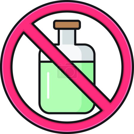 Illustration for "not allowed " flat icon, vector illustration - Royalty Free Image