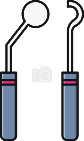 Illustration for Oral tools icon vector illustration - Royalty Free Image