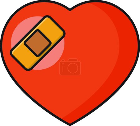 Ilustración de Icono del vendaje del corazón vector ilustración - Imagen libre de derechos
