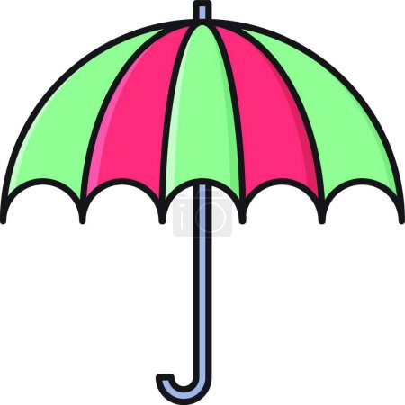 Téléchargez les illustrations : Illustration vectorielle d'icône web parapluie - en licence libre de droit