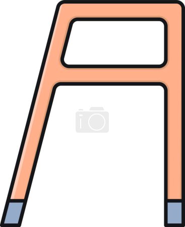 Illustration for Crutch icon vector illustration - Royalty Free Image