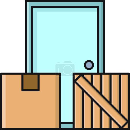 Illustration for Boxes icon vector illustration - Royalty Free Image