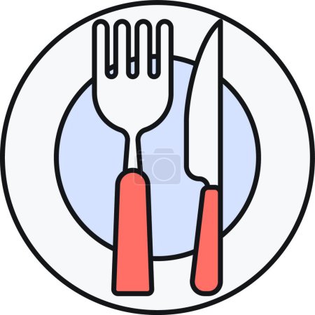 Téléchargez les illustrations : "restaurant "icône plate, illustration vectorielle - en licence libre de droit