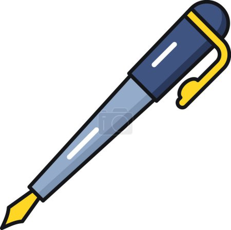 Téléchargez les illustrations : Illustration vectorielle d'icône web stylo - en licence libre de droit