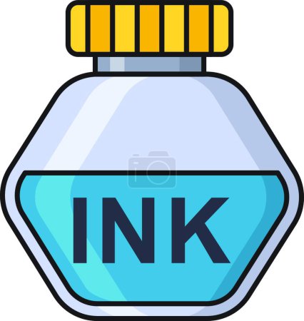 Illustration for Ink pot icon vector illustration - Royalty Free Image
