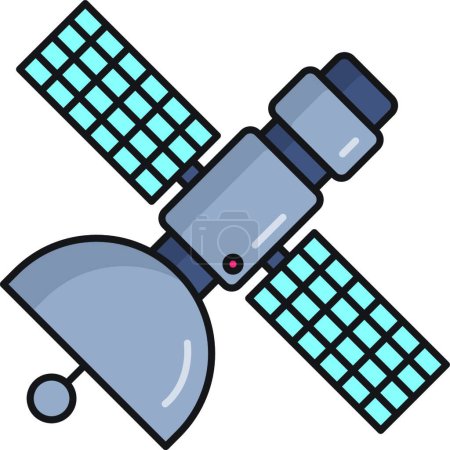 Illustration for Satellite icon, web simple illustration - Royalty Free Image