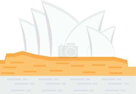 Illustration for Sydney flat icon, vector illustration - Royalty Free Image