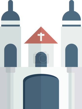Ilustración de Iglesia icono web vector ilustración - Imagen libre de derechos