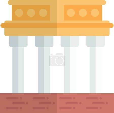 Illustration for Gate flat icon, vector illustration - Royalty Free Image