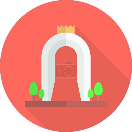 Illustration for Monument web icon vector illustration - Royalty Free Image