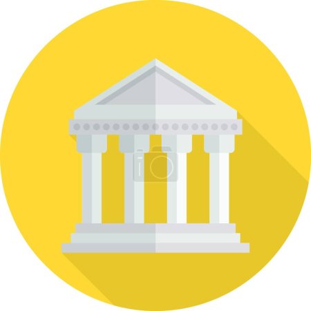 Illustration for Athens Parthenon, simple vector icon - Royalty Free Image