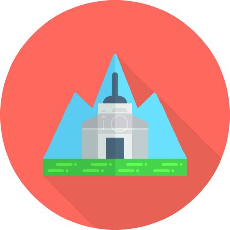 Ilustración de Edificio de la ciudad, icono de vector simple - Imagen libre de derechos
