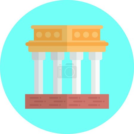 Ilustración de Columnas antiguas, icono de vector simple - Imagen libre de derechos