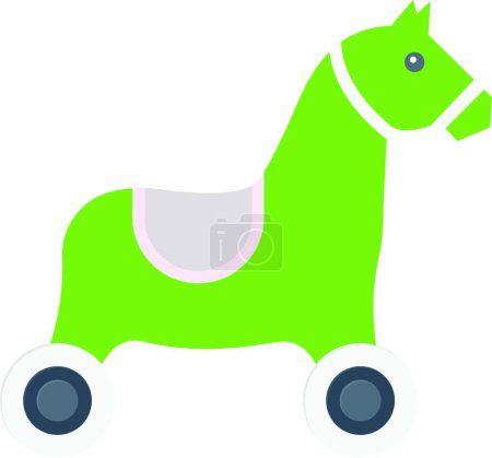Illustration for Rocking horse, simple vector icon - Royalty Free Image