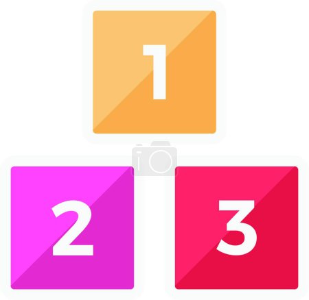 Illustration for Colored blocks, simple vector icon - Royalty Free Image