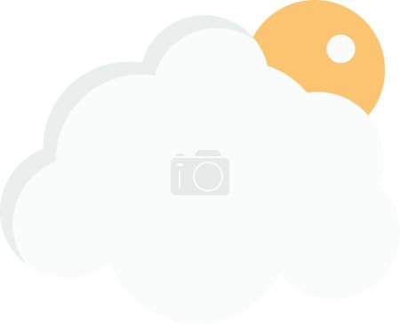 Illustration for Cloud key, simple vector icon - Royalty Free Image